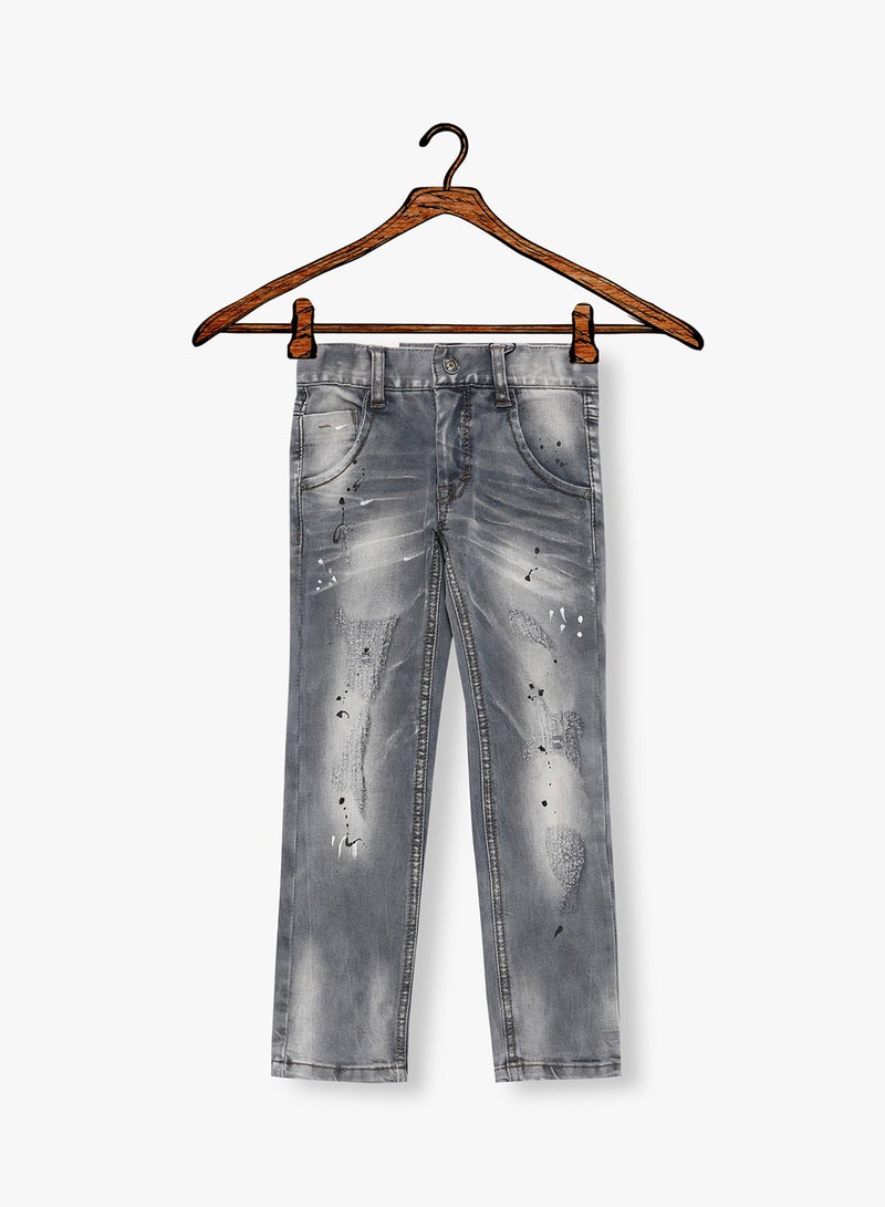 Distressed X-Slim Jeans Grey