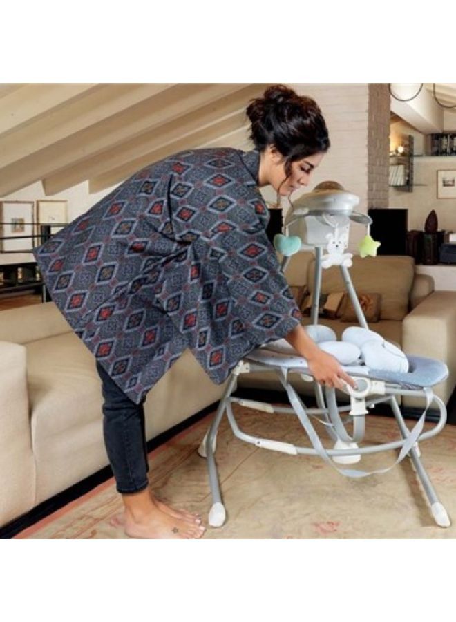 Portable Evo Baby Infant Swing With Support And Safety, 0 - 9 Kg - Grey Teddy