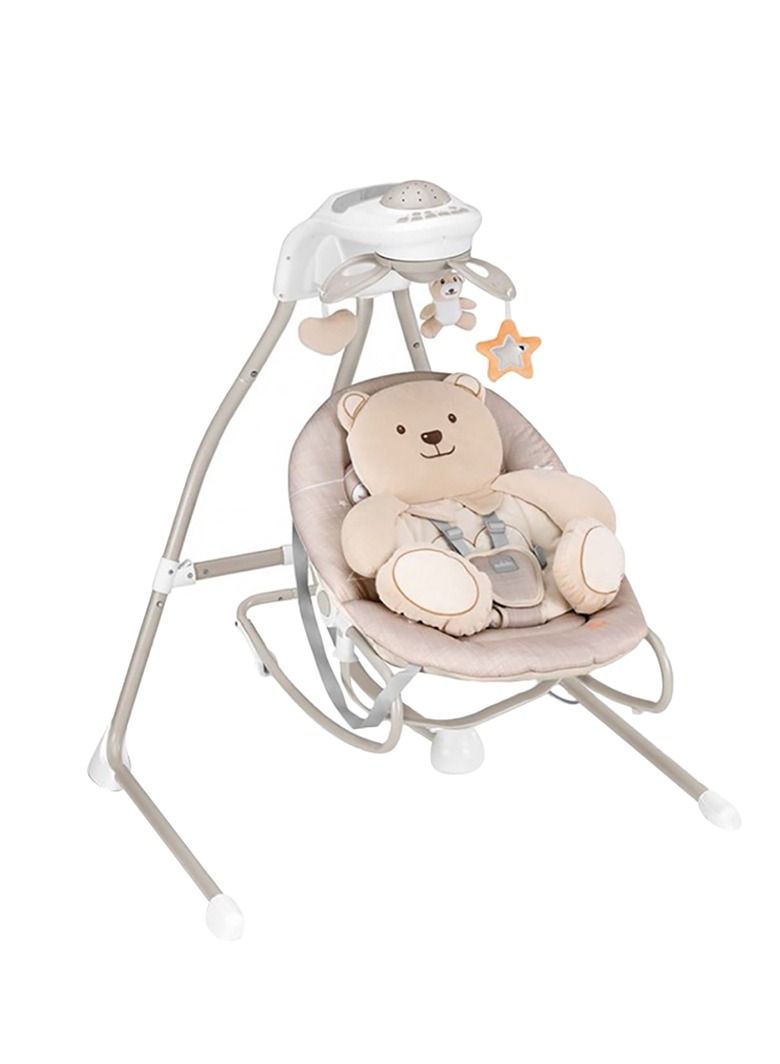 Portable Evo Baby Infant Swing, Rocking Rocker, Motion Baby, With Support And Safety, Cradle From 0- 9 Kg - Moon Bear