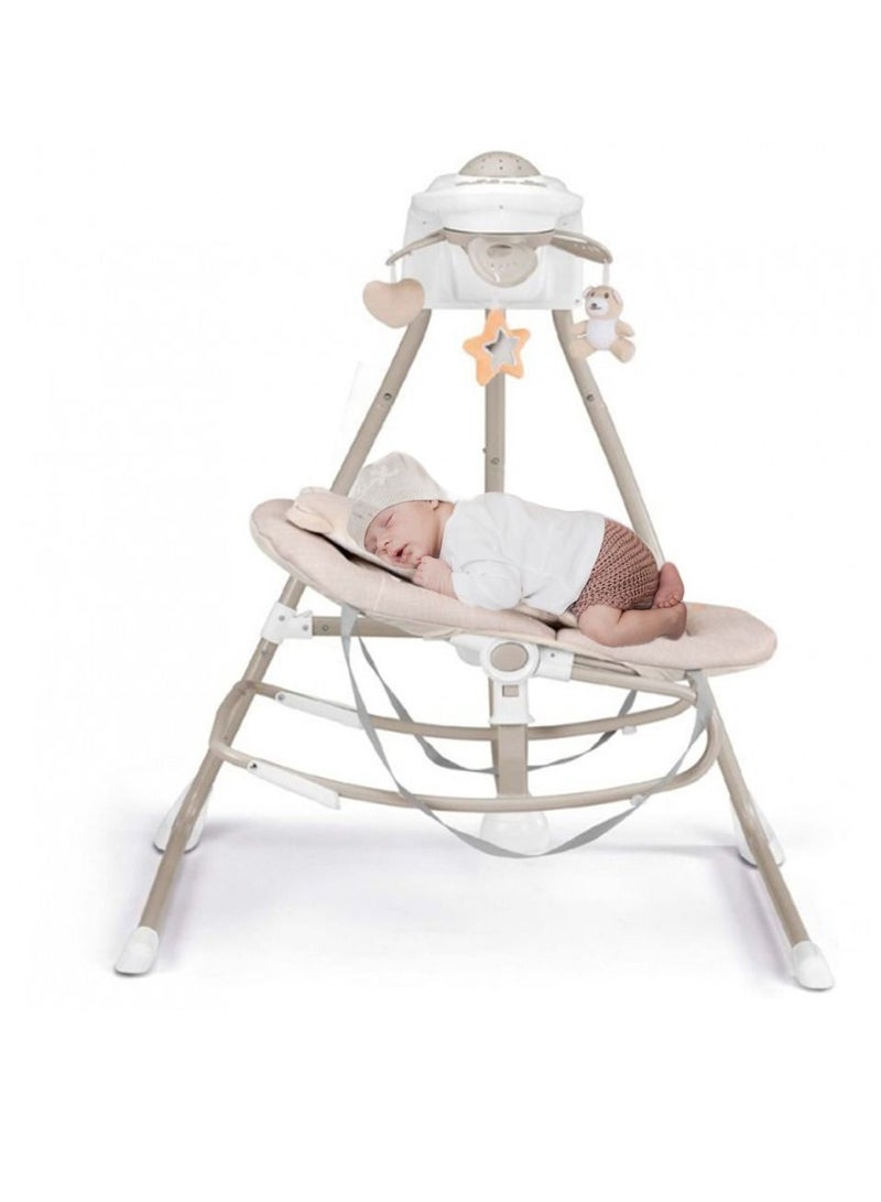 Portable Evo Baby Infant Swing, Rocking Rocker, Motion Baby, With Support And Safety, Cradle From 0- 9 Kg - Moon Bear