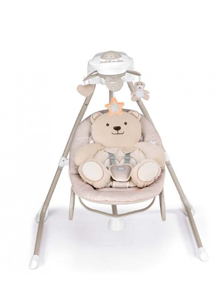 Portable Evo Baby Infant Swing, Rocking Rocker, Motion Baby, With Support And Safety, Cradle From 0- 9 Kg - Moon Bear