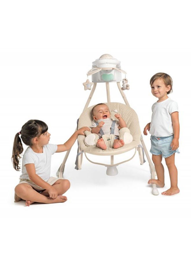 Portable Evo Baby Infant Swing, Rocking Rocker, Motion Baby, With Support And Safety, Cradle From 0- 9 Kg - Moon Bear