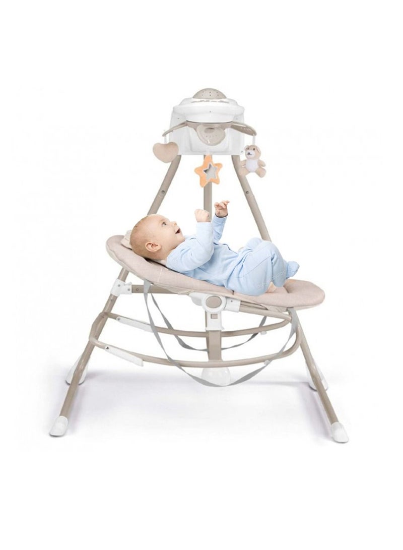 Portable Evo Baby Infant Swing, Rocking Rocker, Motion Baby, With Support And Safety, Cradle From 0- 9 Kg - Moon Bear