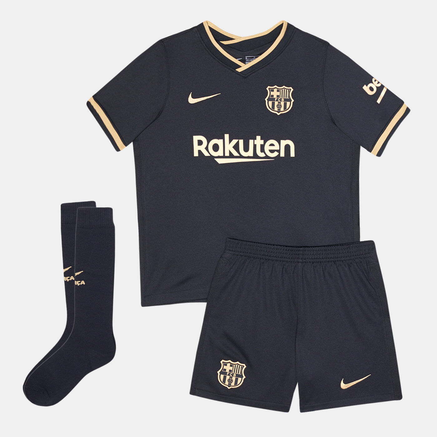 Kids' F.C. Barcelona Stadium Away Football Kit - 2020/21 (Younger Kids)