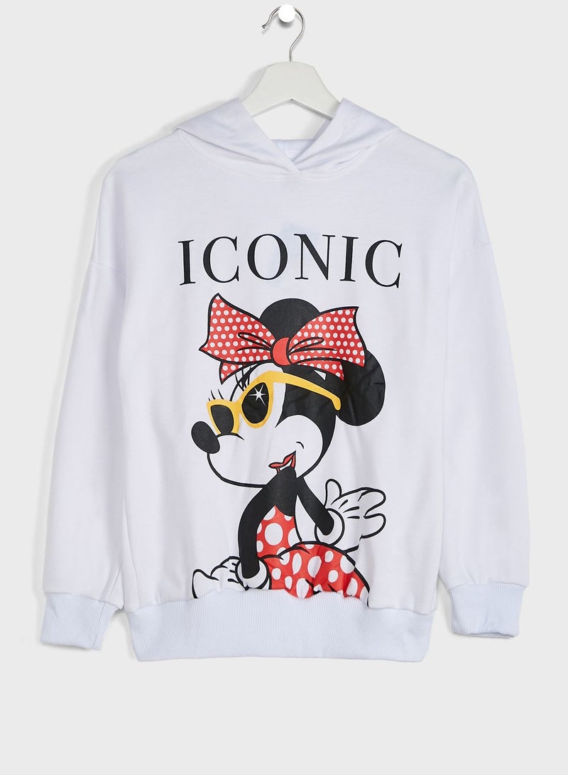 Youth Minnie Mouse Hoodie