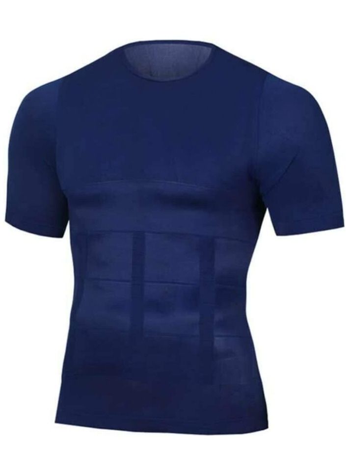 Men Corset Short Sleeves Tank Abdomen Vest Muscles Body Shaper