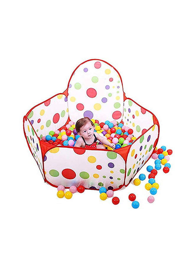 3-In-1 Foldable Crawl Tunnel With Basket Multicolored For 3+ Year Age Group Kids ‎100x100x37cm