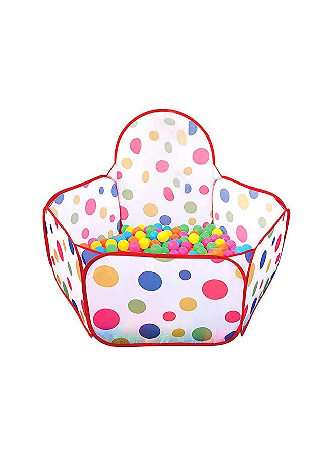 3-In-1 Foldable Crawl Tunnel With Basket Multicolored For 3+ Year Age Group Kids ‎100x100x37cm