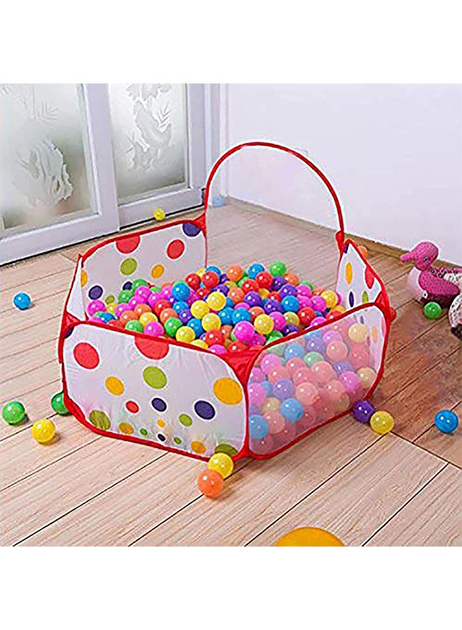 3-In-1 Foldable Crawl Tunnel With Basket Multicolored For 3+ Year Age Group Kids ‎100x100x37cm