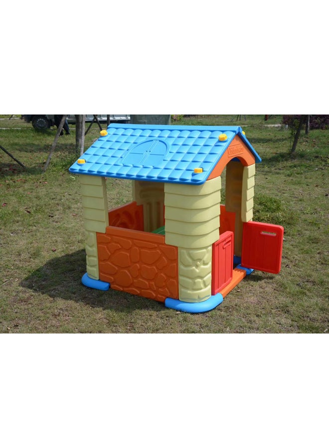 Kids Indoor Plastic Playhouse 114x114x121cm