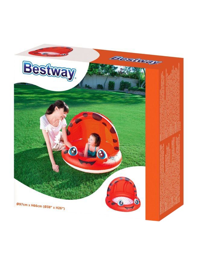 Inflatable Baby Paddling Pool with Sun Shade 13.8x4.7x2.8inch