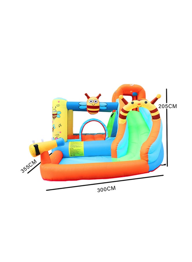 Bee Theme Inflatable Jumping Castle With Slide And Water Gun 355x300x205cm