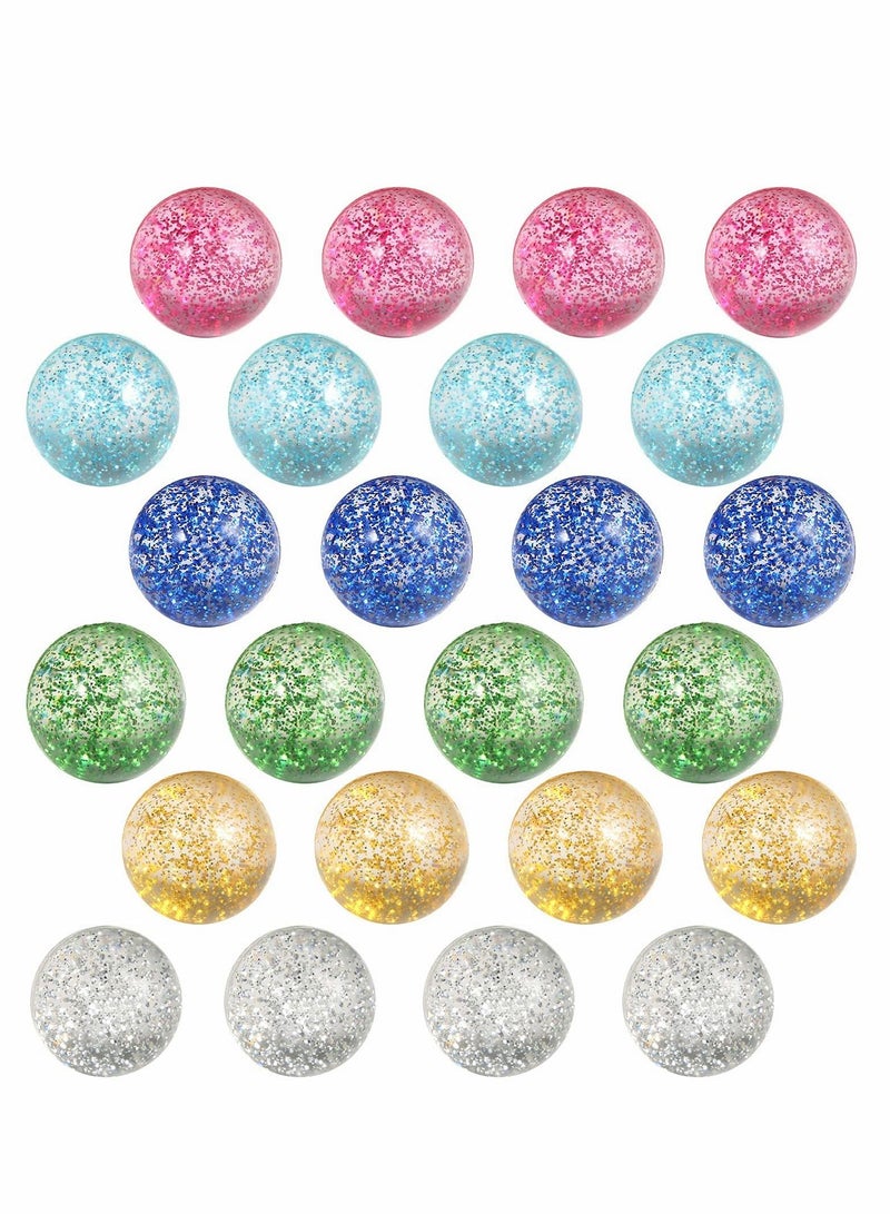 Bouncy Balls, Rubber Ball for Kids, Glitter Bounce, 20 Pcs Large Bouncy 32 mm, Super Vending Machine Toys, Hi Bounce, Kid Toy ( Random Color )