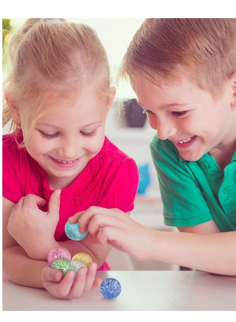 Bouncy Balls, Rubber Ball for Kids, Glitter Bounce, 20 Pcs Large Bouncy 32 mm, Super Vending Machine Toys, Hi Bounce, Kid Toy ( Random Color )