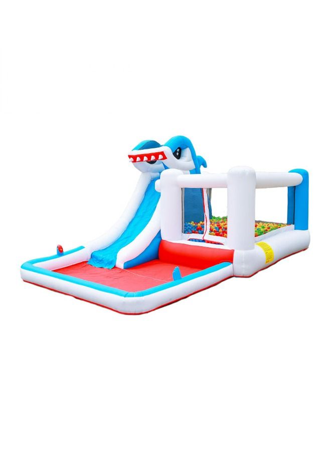 Home Use Kids Shark Inflatable Bounce Water Slide Jumping House