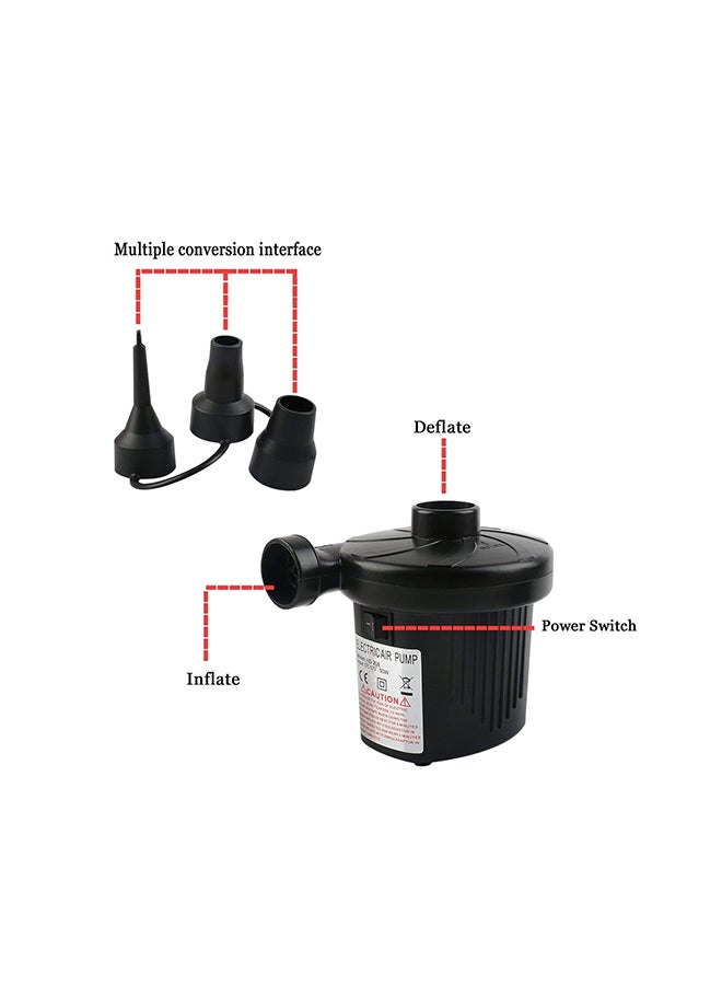 Durable AC Electric Multipurpose Portable Air Pump With 3 X Universal Adaptor