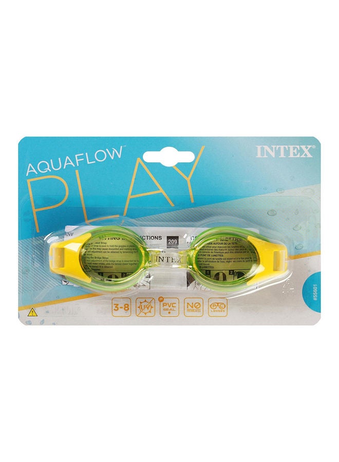 3-Piece Wider Eyecups Junior Swimming Goggles Set For Little One 12.38x19.69x3.49cm