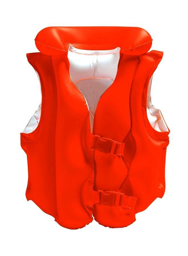 Deluxe Pool Float Swim Vest Jacket - Red 50x47cm