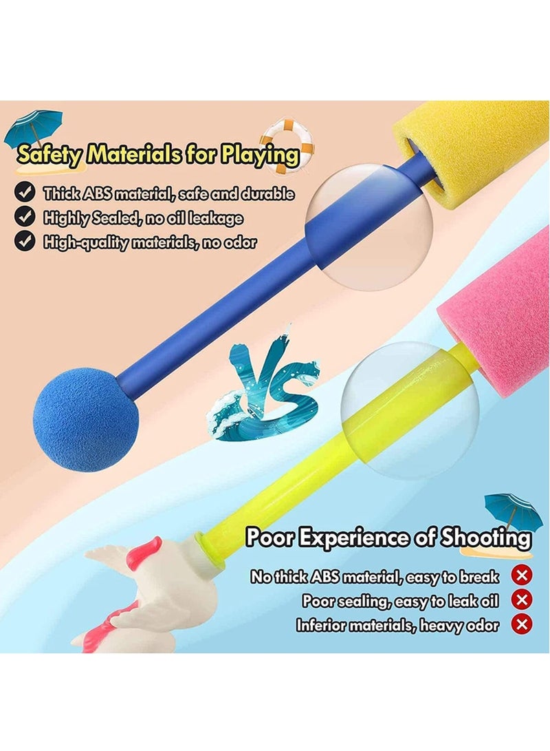 Water Blaster,12 Pcs Foam Squirt Guns for Kids, 30 ft Range Pool Water Squirter, Foam Water Gun Shooter for Summer Swimming Pool Beach