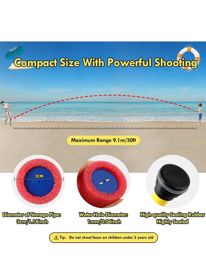 Water Blaster,12 Pcs Foam Squirt Guns for Kids, 30 ft Range Pool Water Squirter, Foam Water Gun Shooter for Summer Swimming Pool Beach
