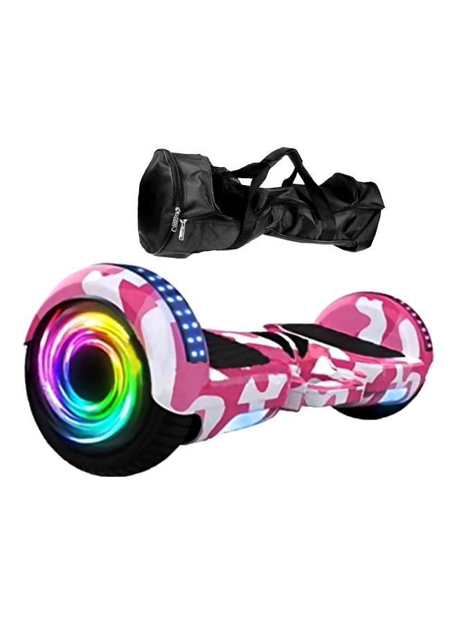 Self Balancing Electric Hoverboard With Bluetooth Speakers And Led Lights Pink 69x25x26cm