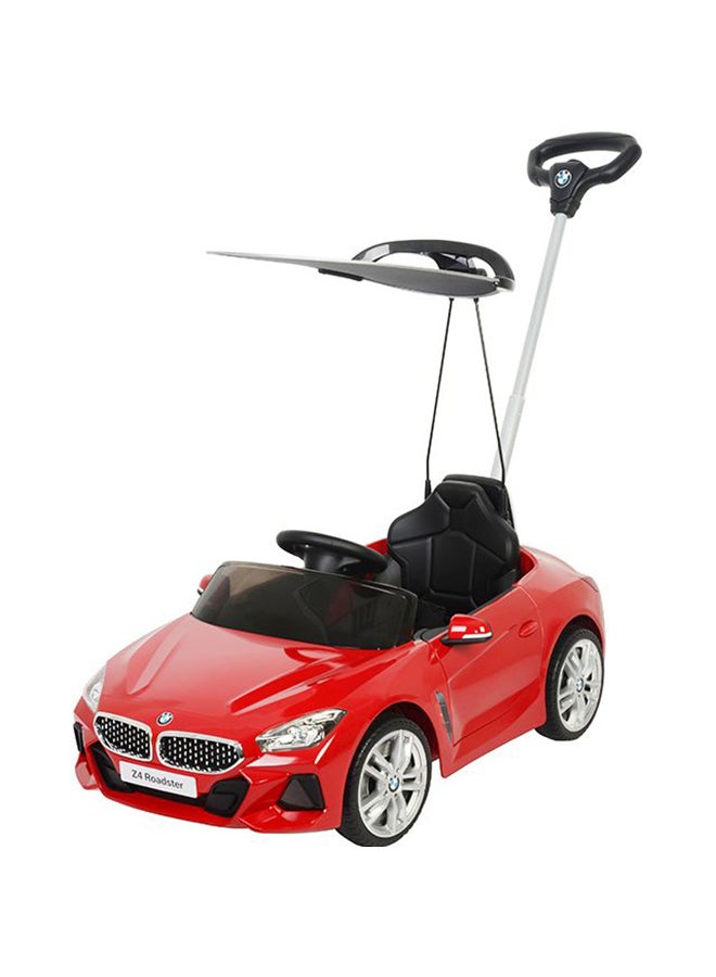 Ride-On Push Car With Handle And Canopy 95.5x94.8cm