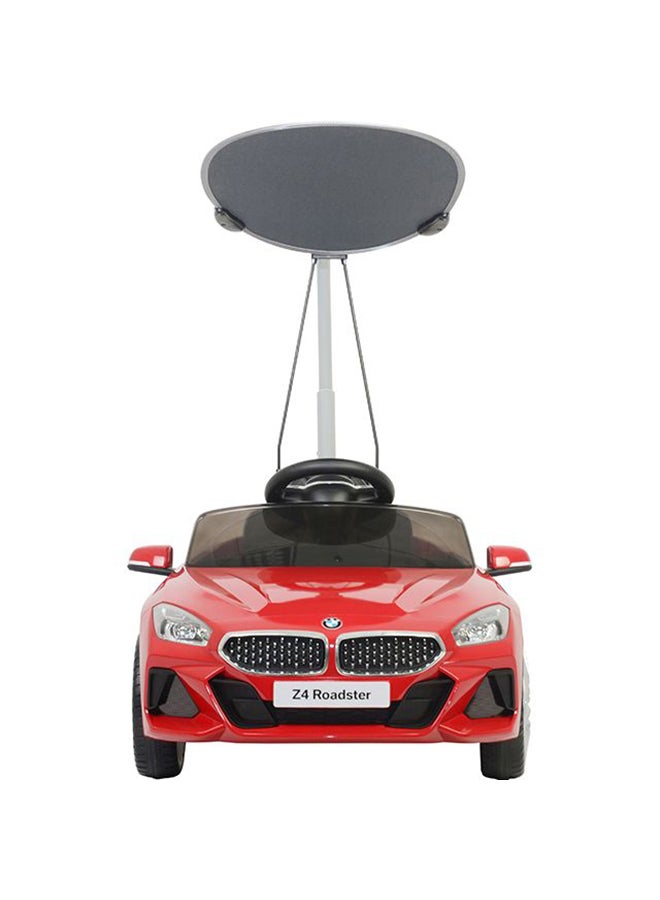 Ride-On Push Car With Handle And Canopy 95.5x94.8cm