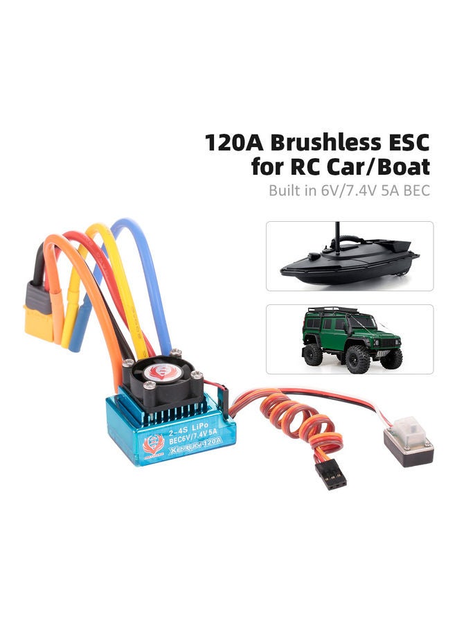 120A Sensored Brushless ESC Electric Speed Controller With BEC XT60 Connector 17 x 4.5 x 5cm