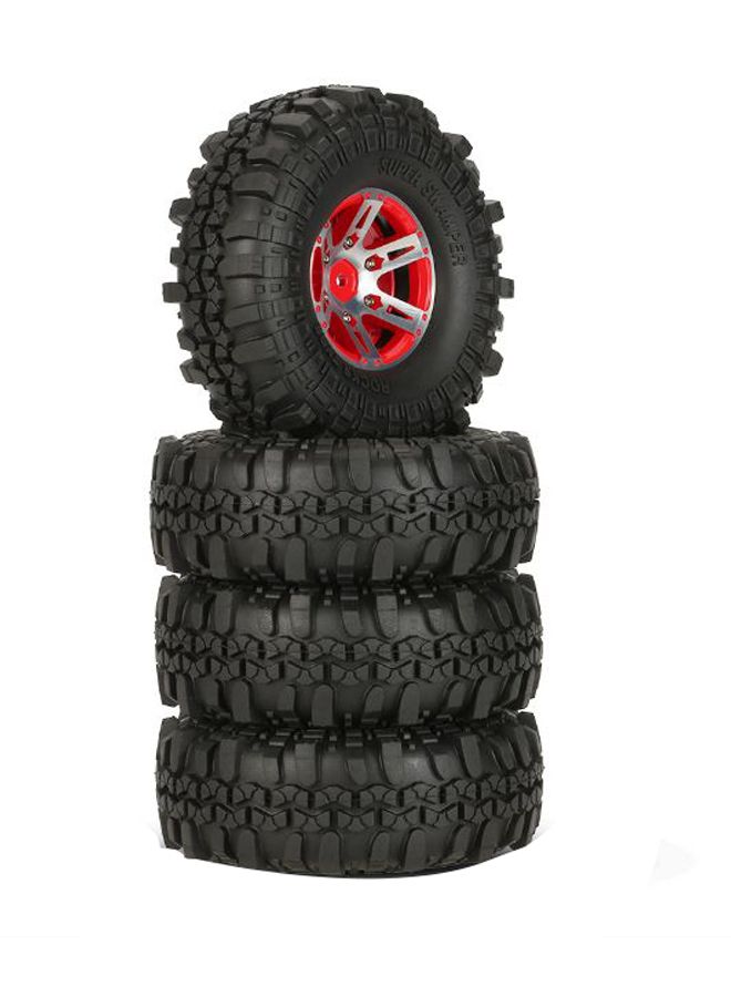 4-Piece Rock Crawler Tires With Beadlock Wheel Rim Set RM6563-1-R