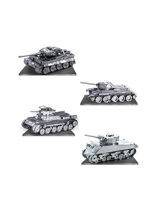 4-Piece Earth 3D Tanks Model
