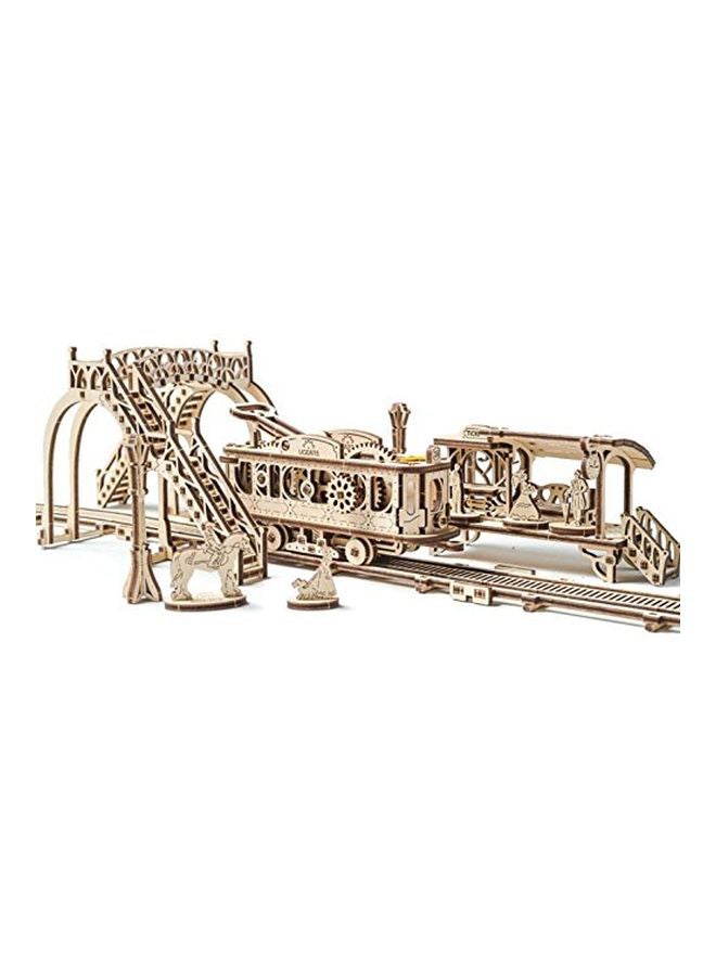 Mechanical Town Series Tram Line Model Building Kit 70023 38x21x4cm