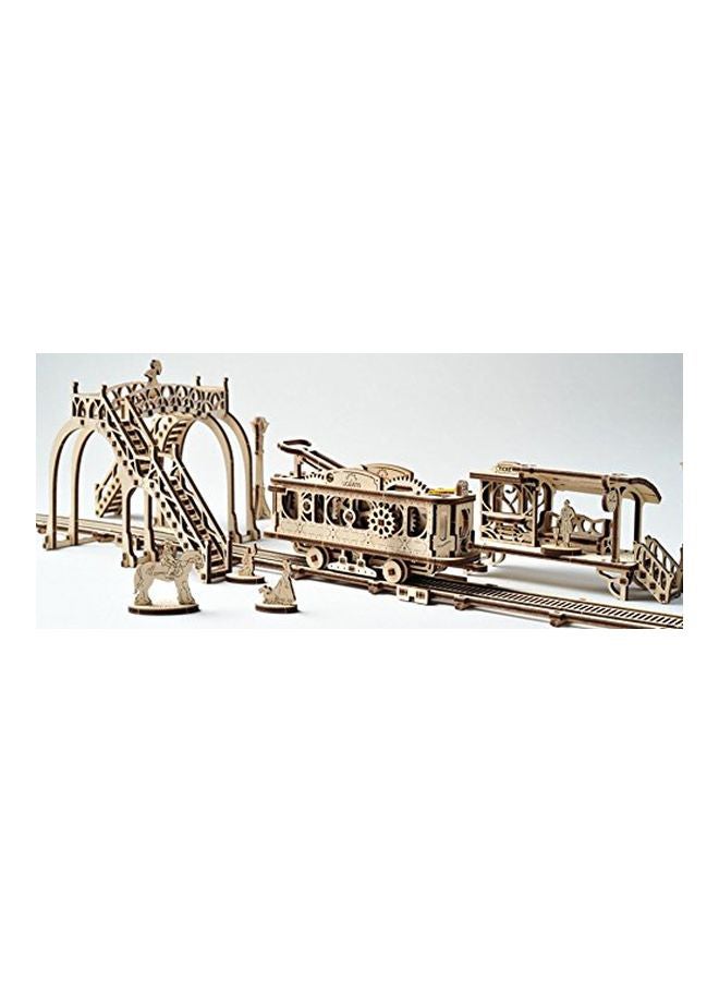 Mechanical Town Series Tram Line Model Building Kit 70023 38x21x4cm