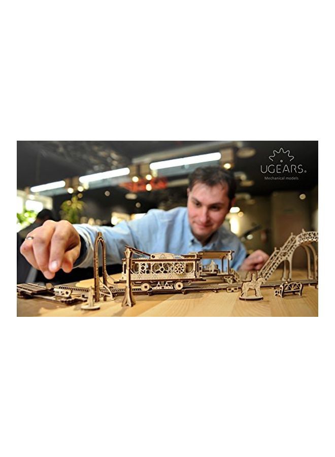 Mechanical Town Series Tram Line Model Building Kit 70023 38x21x4cm