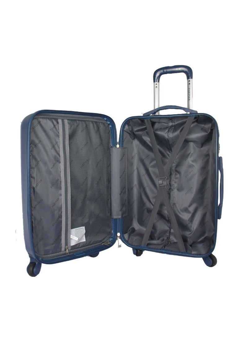 3-Piece Luggage Trolley Set With Briefcase Blue