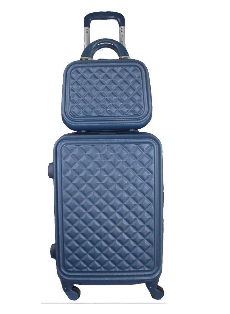 3-Piece Luggage Trolley Set With Briefcase Blue