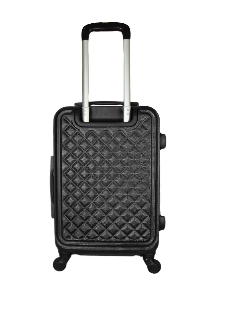 3-Piece Luggage Trolley Set With Briefcase Black