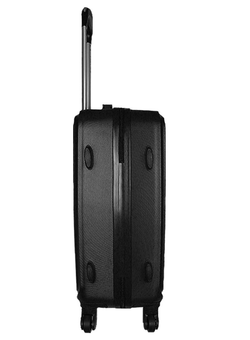 3-Piece Luggage Trolley Set With Briefcase Black