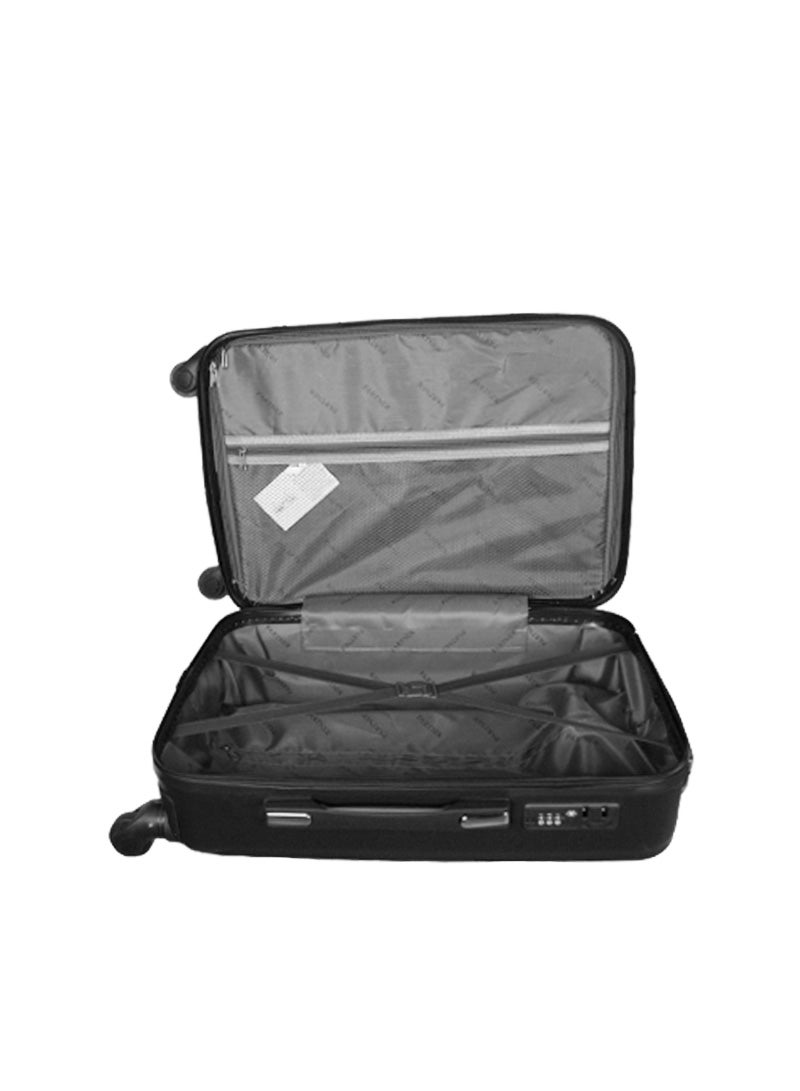 3-Piece Luggage Trolley Set With Briefcase Black