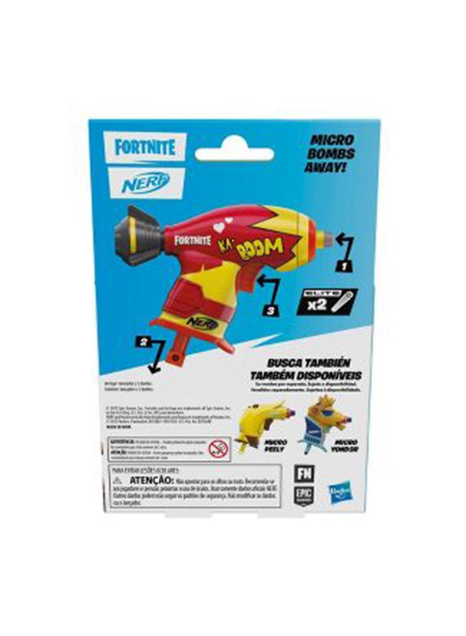 Nerf Fortnite Micro Bombs Away! Mini Dart-Firing Blaster -- Fortnite Bombs Away! Glider -- Includes 2 Nerf Elite Darts