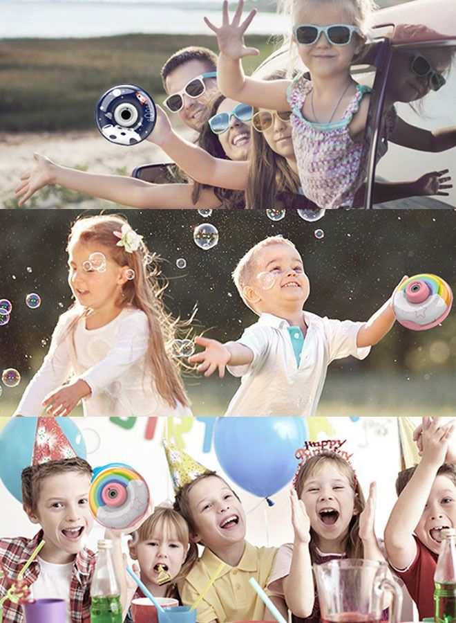 Bubble Machine for Kids,Portable Rainbow Bubble Camera Bubble Toy for Kids,Musical and Lighting Bubble Blower-Rainbow