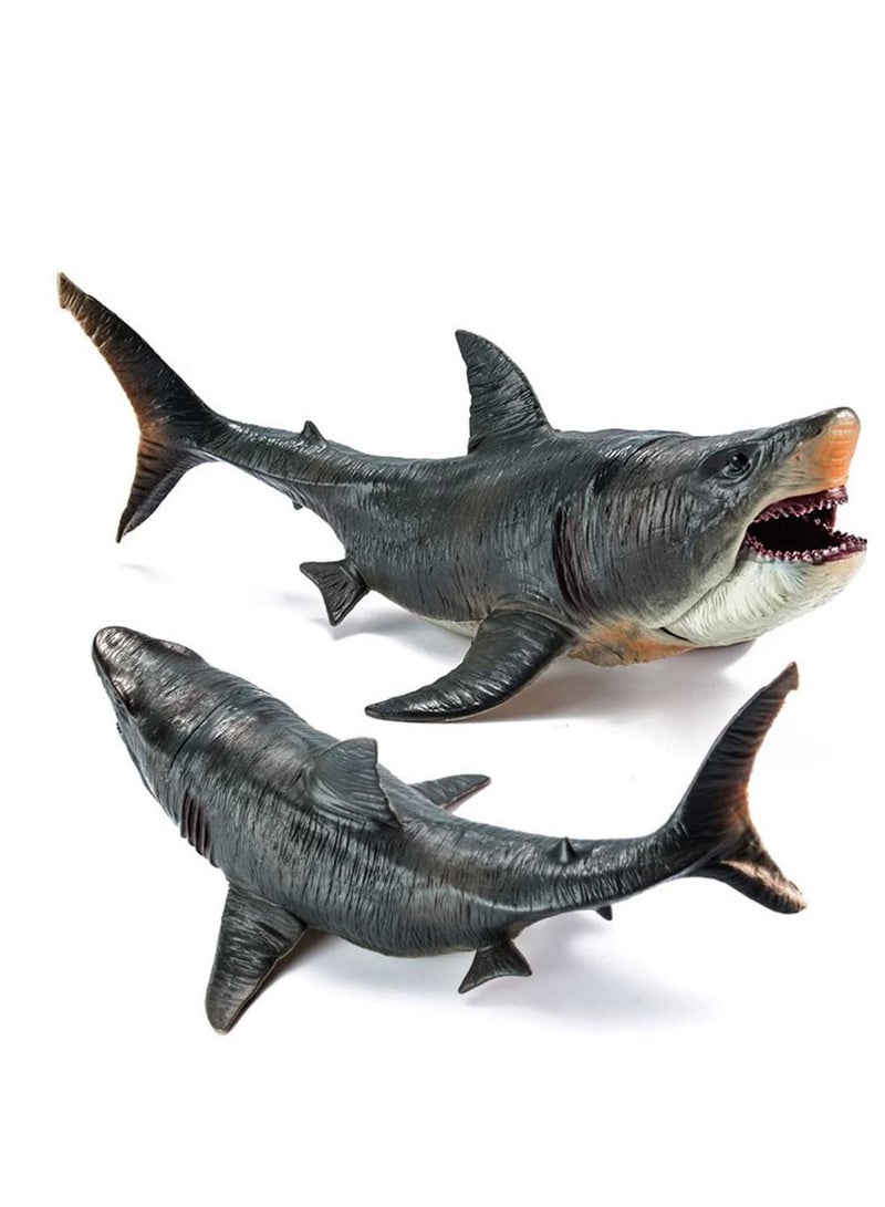 Large Shark Toys Megalodon, Plastic Assorted Ocean Animal Shark Figurine Realistic Sea Creature Cognitive Toy Shark Figure for Collection Gift, Bath Toy, Cake Topper