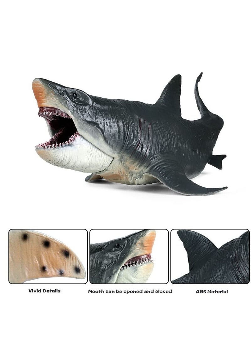 Large Shark Toys Megalodon, Plastic Assorted Ocean Animal Shark Figurine Realistic Sea Creature Cognitive Toy Shark Figure for Collection Gift, Bath Toy, Cake Topper