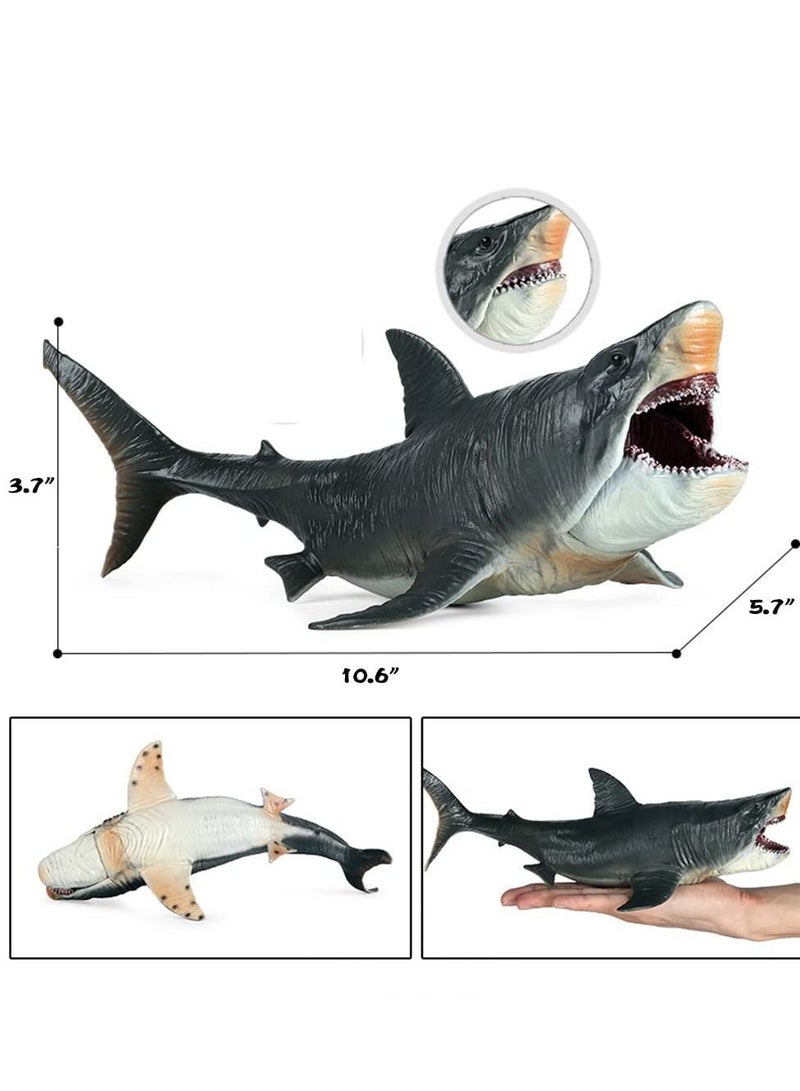 Large Shark Toys Megalodon, Plastic Assorted Ocean Animal Shark Figurine Realistic Sea Creature Cognitive Toy Shark Figure for Collection Gift, Bath Toy, Cake Topper