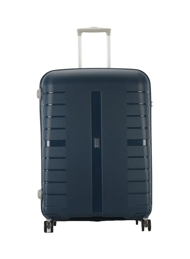 Voyager 4-Wheel Hardside Small Cabin Luggage Trolley Blue/Silver/Black