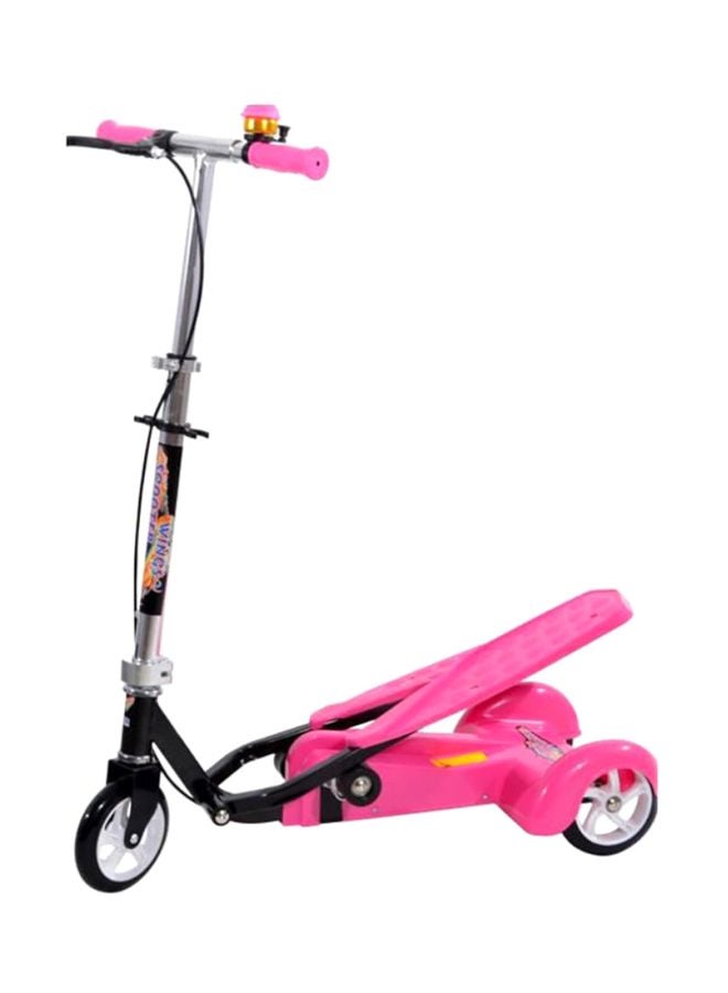 Smart Dual-Pedal 3 Wheel Scooter Pink 66.4x13.6x32.4cm