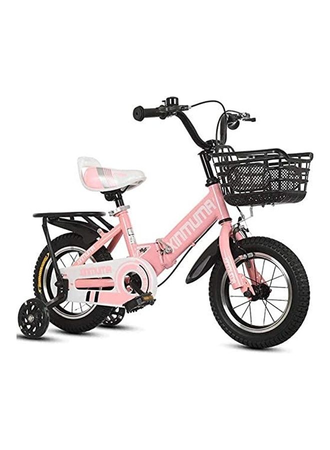 Bike With Hand Brake And Basket Pink 16inch