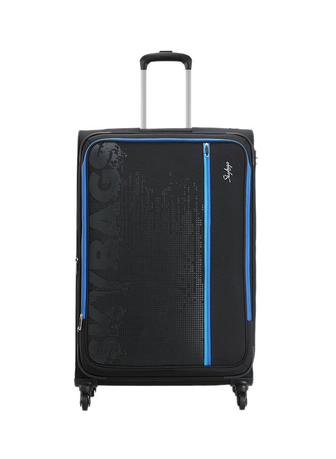 Zillion Softside Medium Check in Luggage Trolley Black