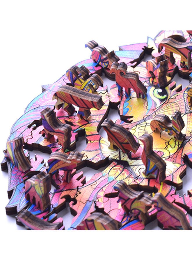125-Piece Animal Shape Wooden Jigsaw Puzzle