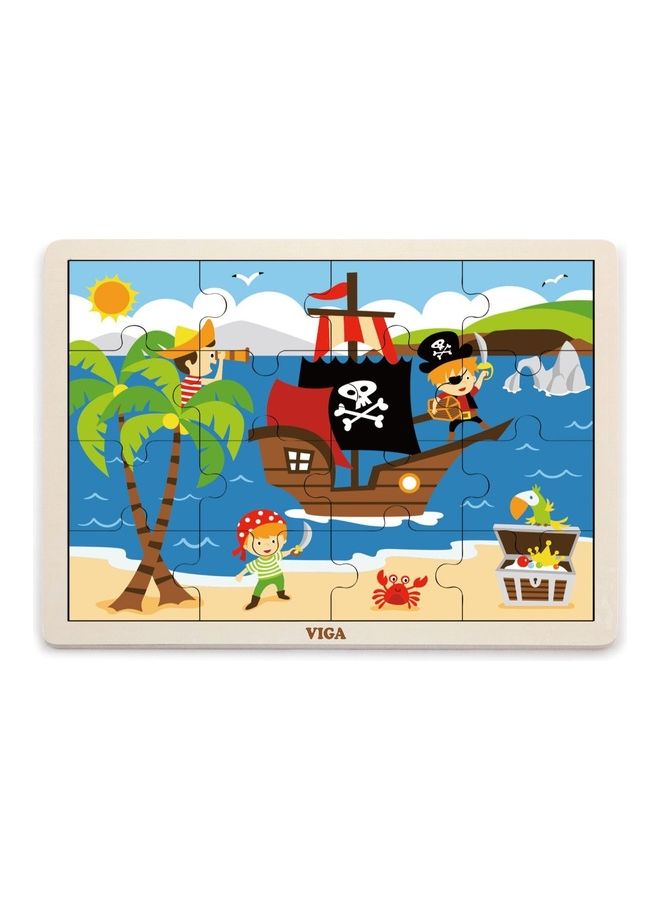 16-Piece Pirate Wooden Puzzle