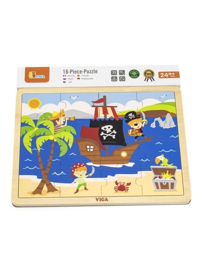 16-Piece Pirate Wooden Puzzle